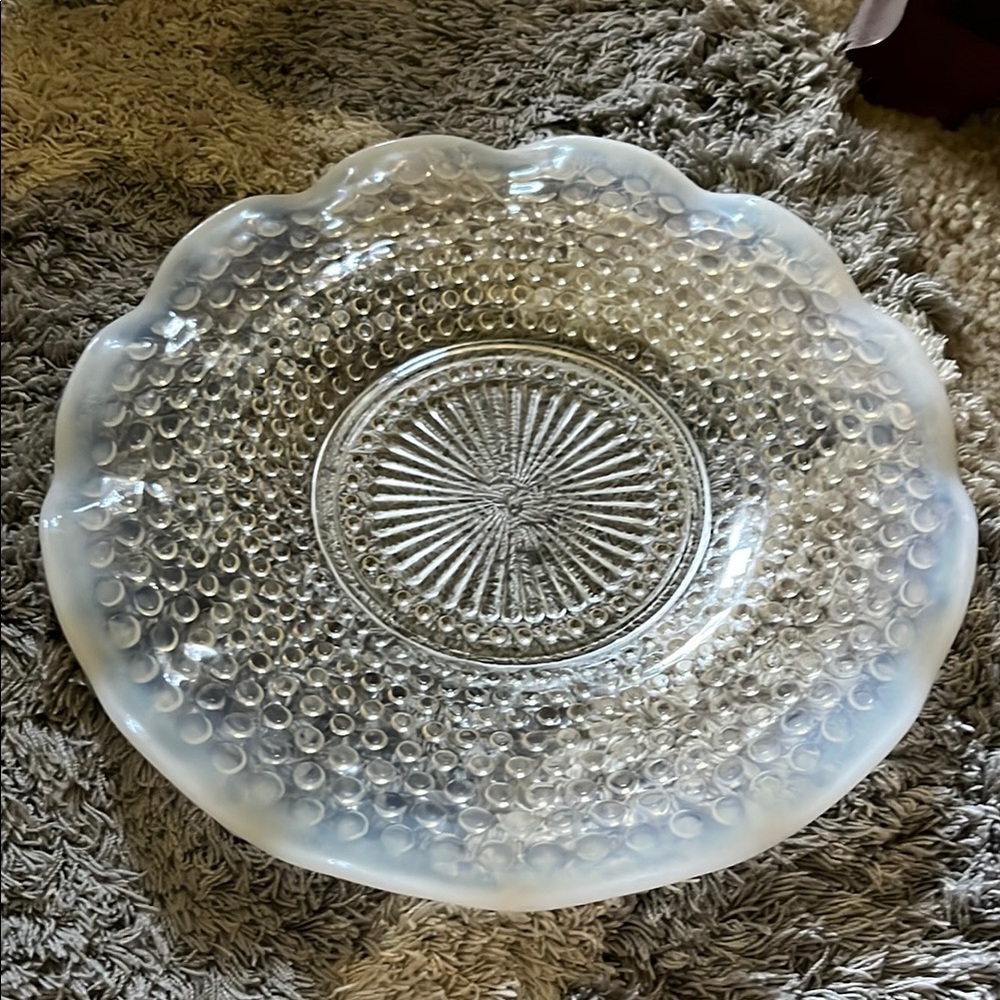 Elegant Clear Glass Decorative serving plate